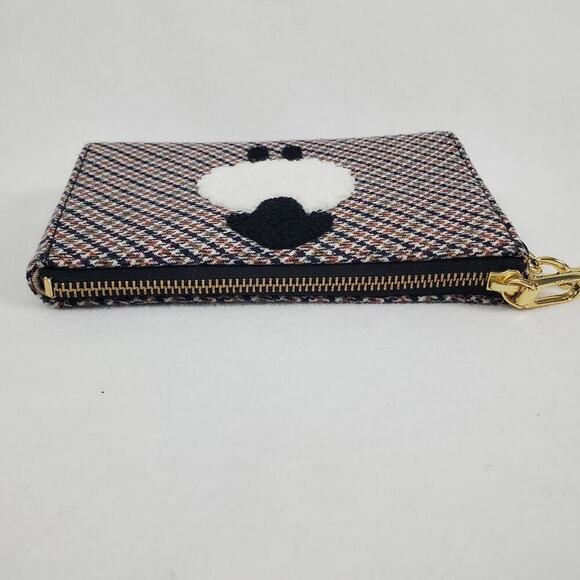 Vintage Talbots Wool Sheep Brown Black Wool Wristlet Purse - Picture 6 of 10